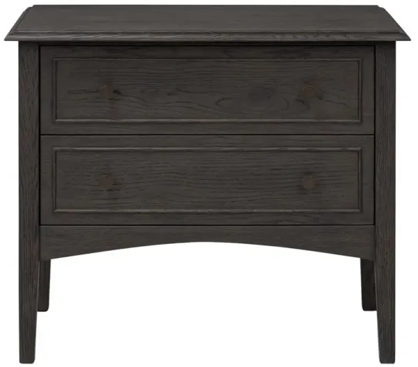Adelaide Rustic Lodge Smoked Black Oak Nightstand