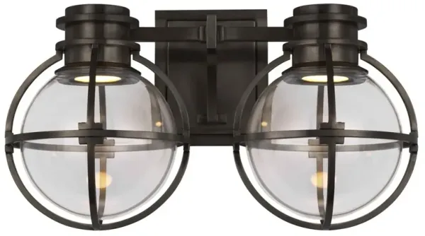 Visual Comfort Gracie Industrial Bronze Double Sconce