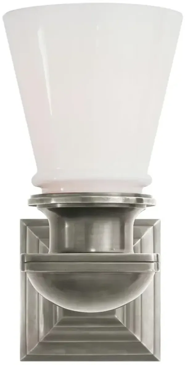 Visual Comfort New York Subway Industrial Antique Nickel Single Light Sconce