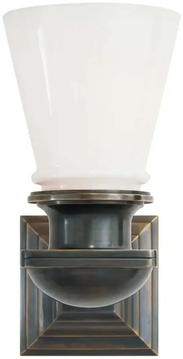 Visual Comfort New York Subway Industrial Bronze Single Light Sconce