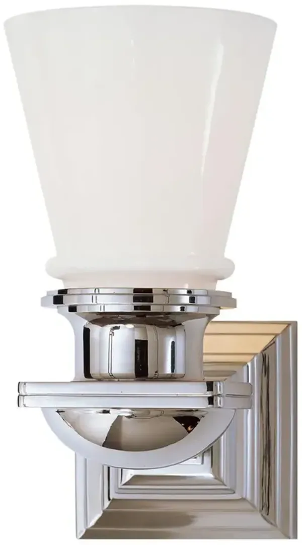 Visual Comfort New York Subway Industrial Chrome Single Light Sconce