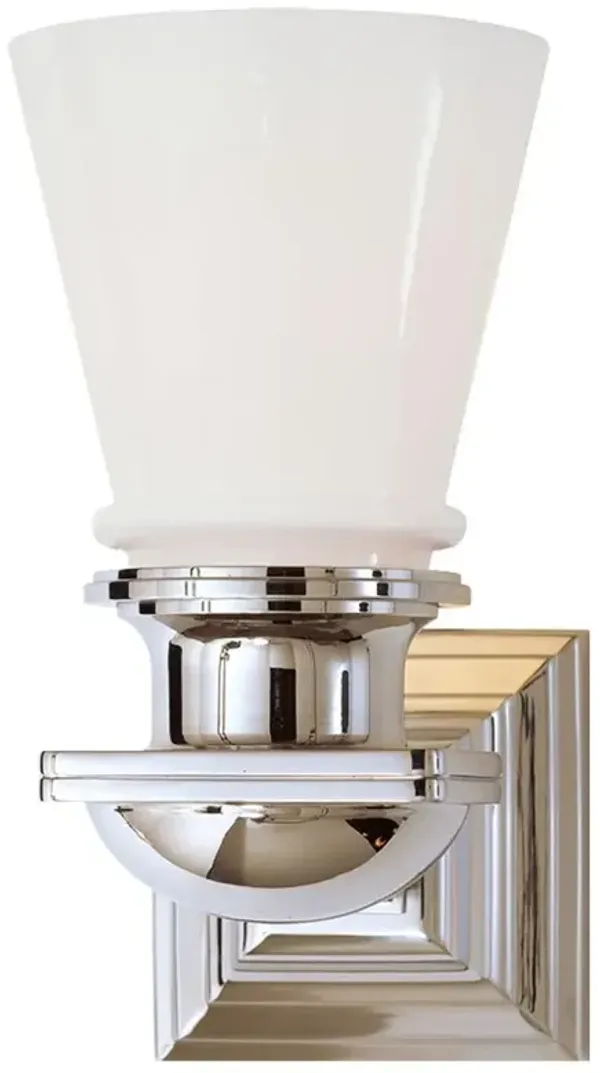 Visual Comfort New York Subway Industrial Polished Nickel Single Light Sconce