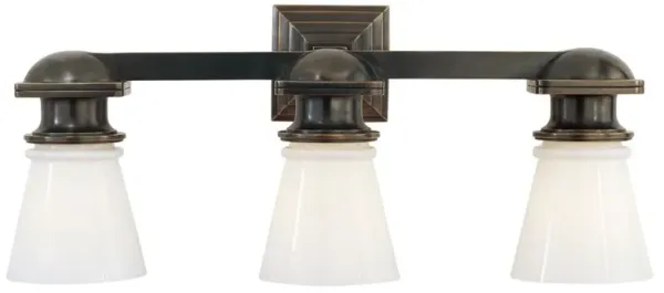 Visual Comfort New York Subway Industrial Bronze Triple Light Sconce