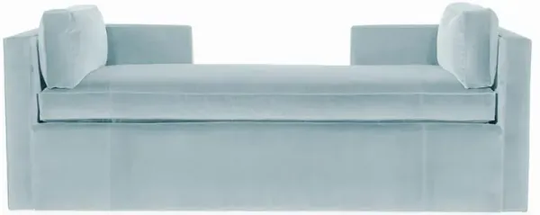 Highland House Rose French Country Light Blue Velvet Daybed