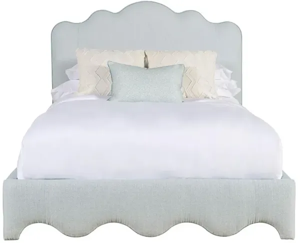 Highland House Hadley French Country Blue Wavy Bed - Queen