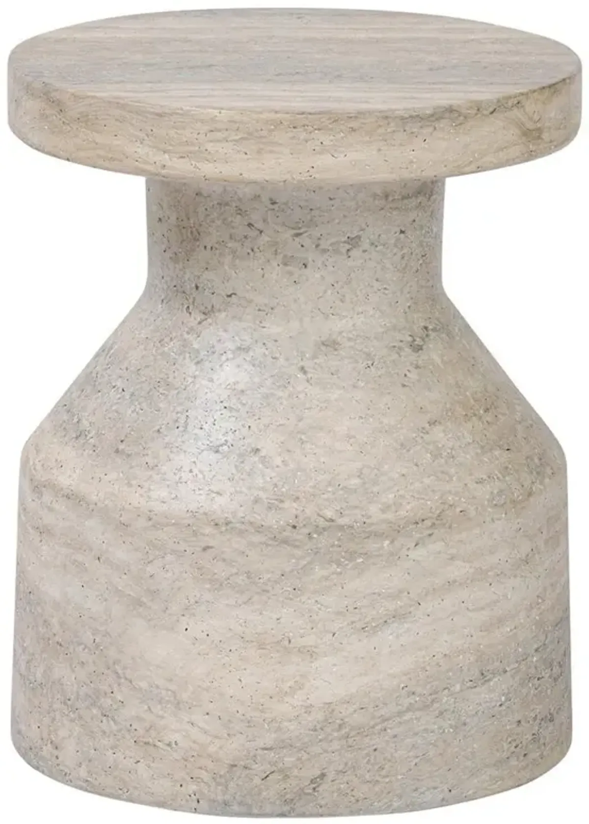 Oberlin Modern Classic Beige Concrete Outdoor End Table