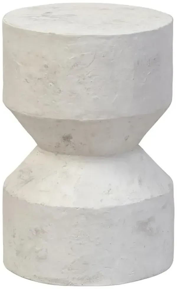 Ellory Modern Cassic Off White Concrete Round Outdoor Drink Table