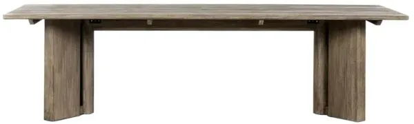 Jonathan Rustic Lodge Grey Teak Outdoor Dining Table - 110"