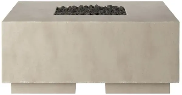 Demi Industrial Natural Concrete Gas Square Outdoor Fire Pit Table