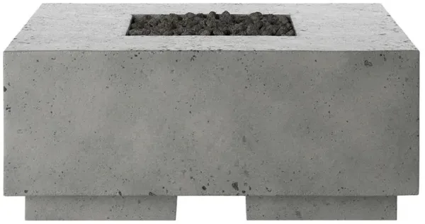 Demi Industrial Dark Grey Concrete Gas Square Outdoor Fire Pit Table