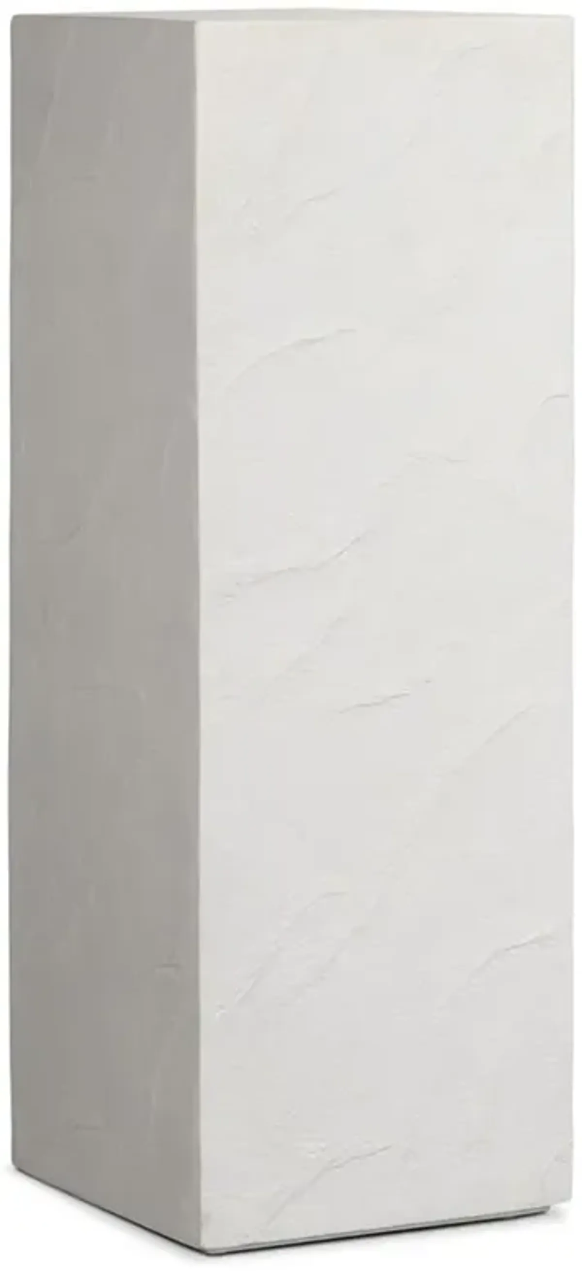 Cyndra Modern Classic White Concrete Outdoor Plinth Pedestal - 40"