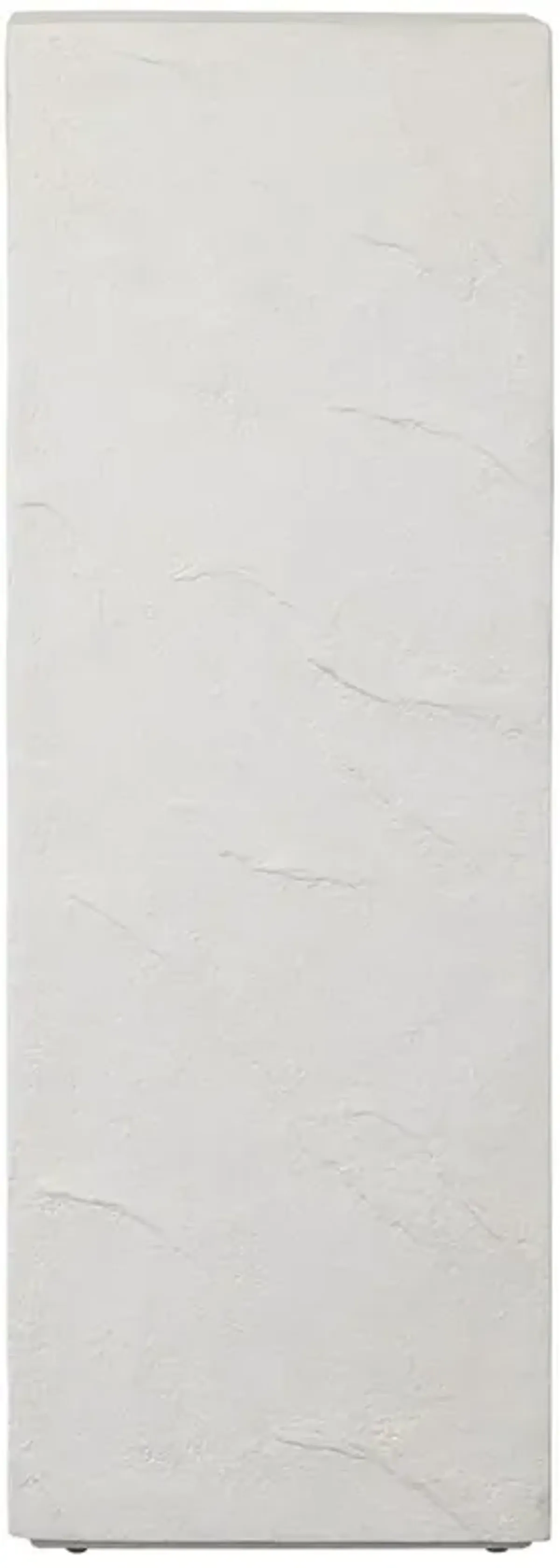 Cyndra Modern Classic White Concrete Outdoor Plinth Pedestal - 40"