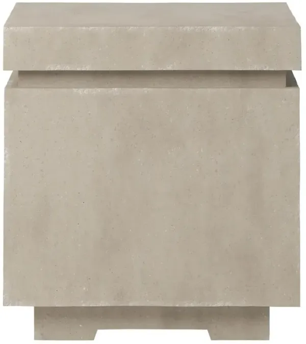 Bosco Industrial Loft Natural Concrete Square Propane Enclosure Side Table