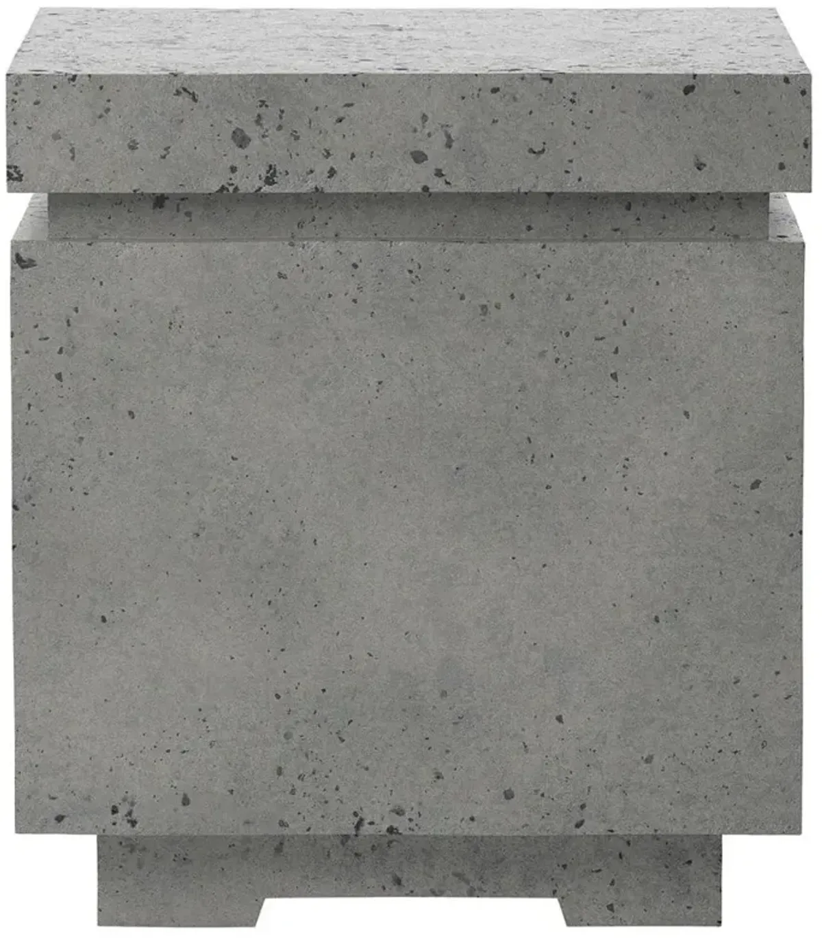 Bosco Industrial Loft Grey Concrete Square Propane Enclosure Side Table