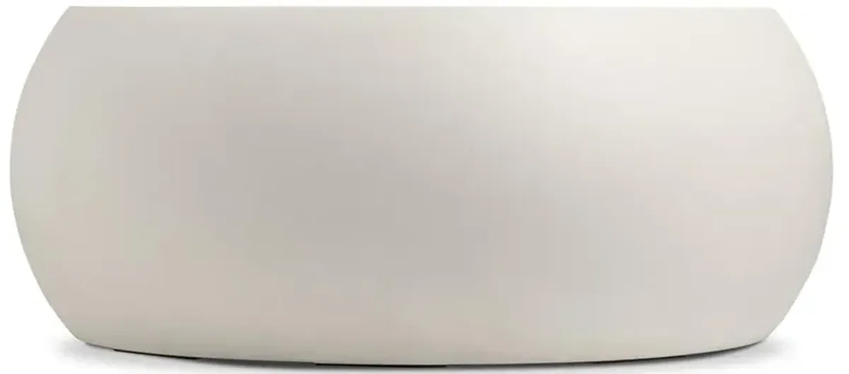 Uriel Modern Classic Cream Concrete Outdoor Round Coffee Table