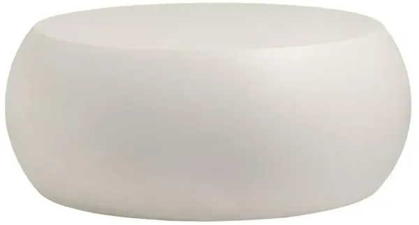 Uriel Modern Classic Cream Concrete Outdoor Round Coffee Table