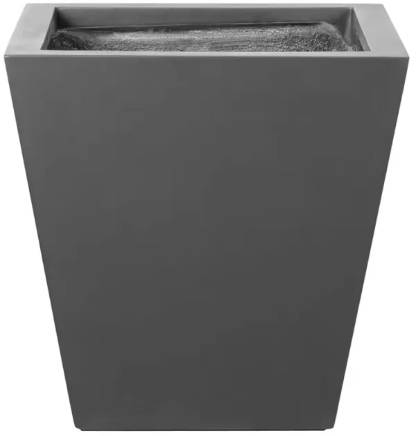 Kallisto Industrial Black Concrete Outdoor Pot Planter - 28"