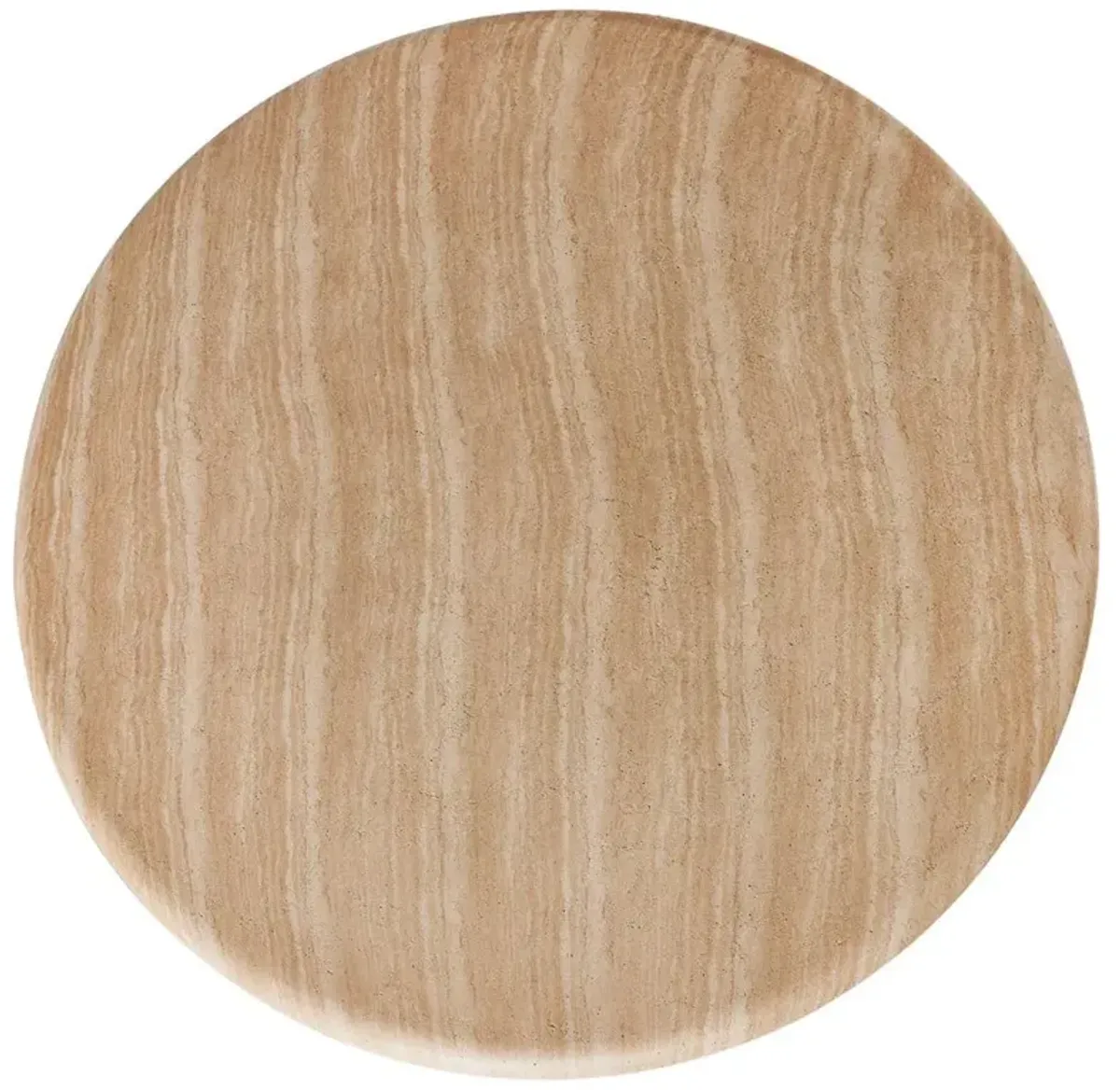 Emilia Modern Classic Sand Beige Concrete Round Outdoor Coffee Table