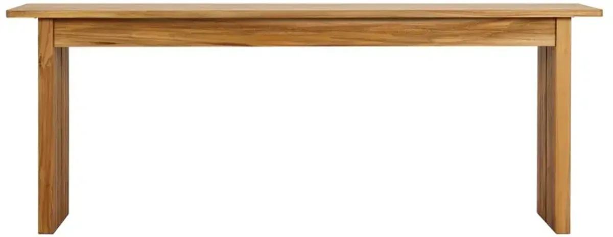 Charles Coastal Beach Natural Teak Outdoor Console Table