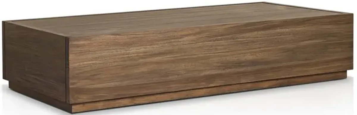 Rollo Rustic Lodge Toasted Brown Teak Outdoor Rectangular Coffee Table - 70"