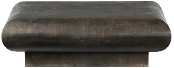 Jescha Industrial Distressed Bronze Aluminum Square Outdoor Coffee Table - 48"