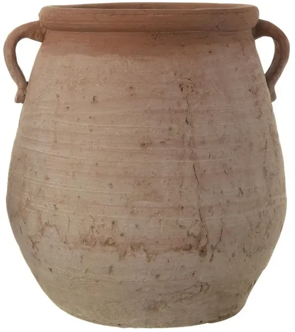 Leith French Country Whitewash Terracotta Planter Vase