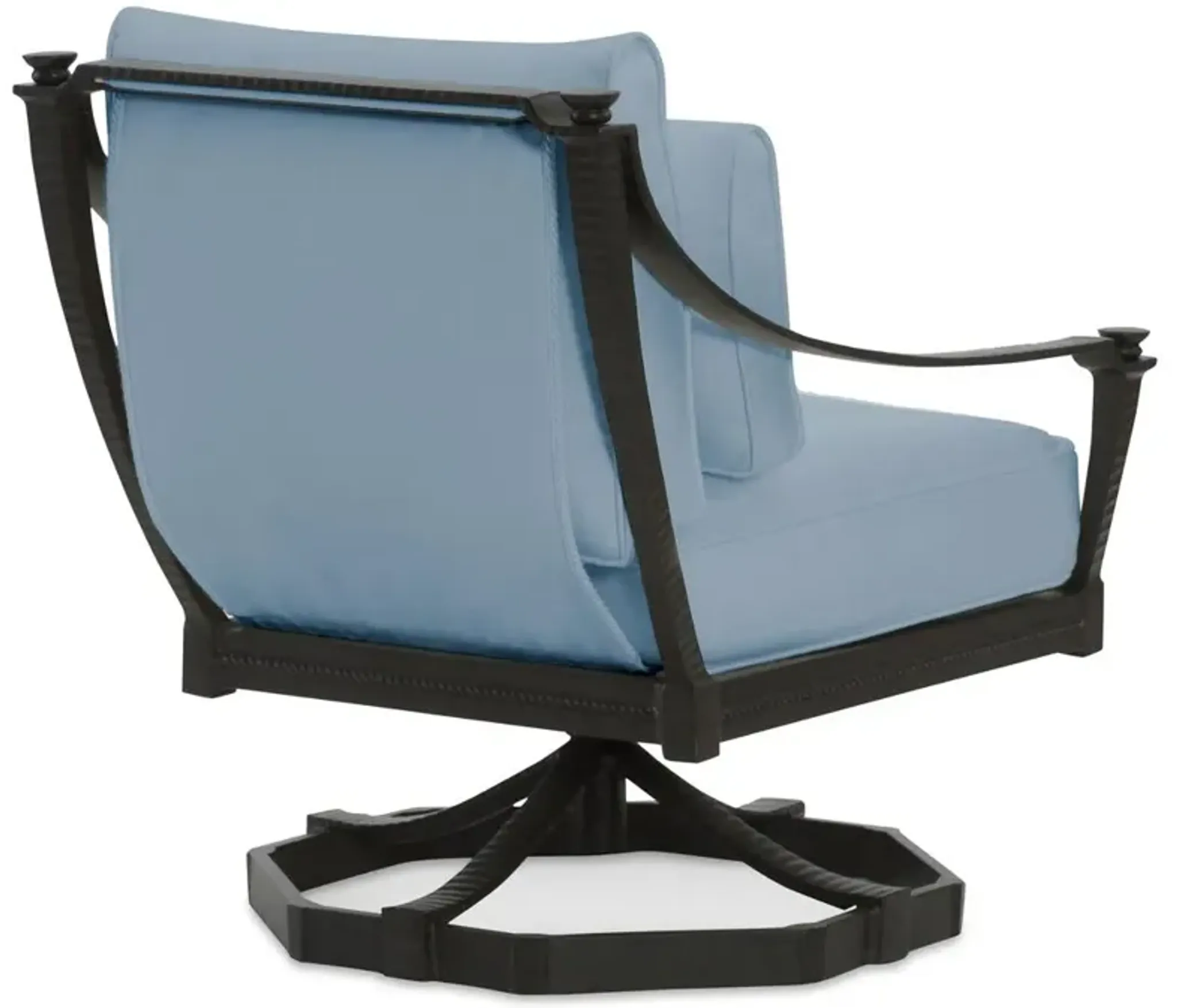 Century Andalusia French Blue Sunbrella Aluminum Outdoor Swivel Rocker ...