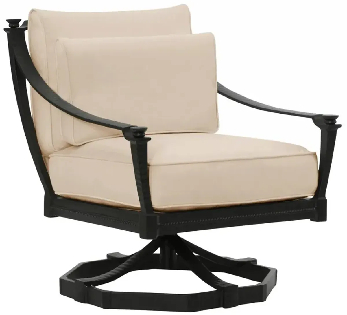Century Andalusia French Beige Sunbrella Aluminum Outdoor Swivel Rocker Chair