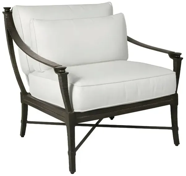 Century Andalusia French White Sunbrella Aluminum Outdoor Royal Chair