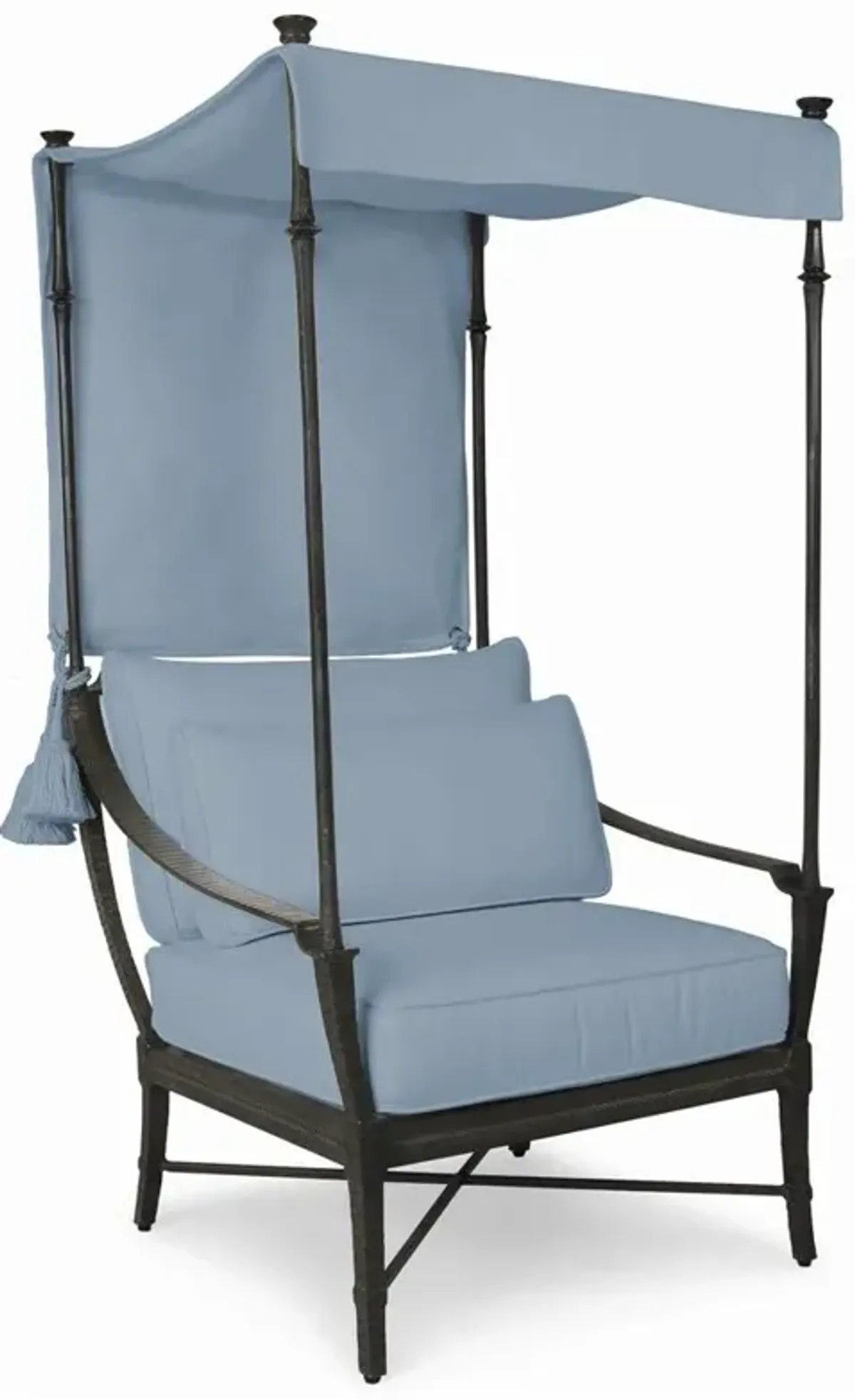 Century Andalusia French Blue Sunbrella Aluminum Outdoor Royal Chair