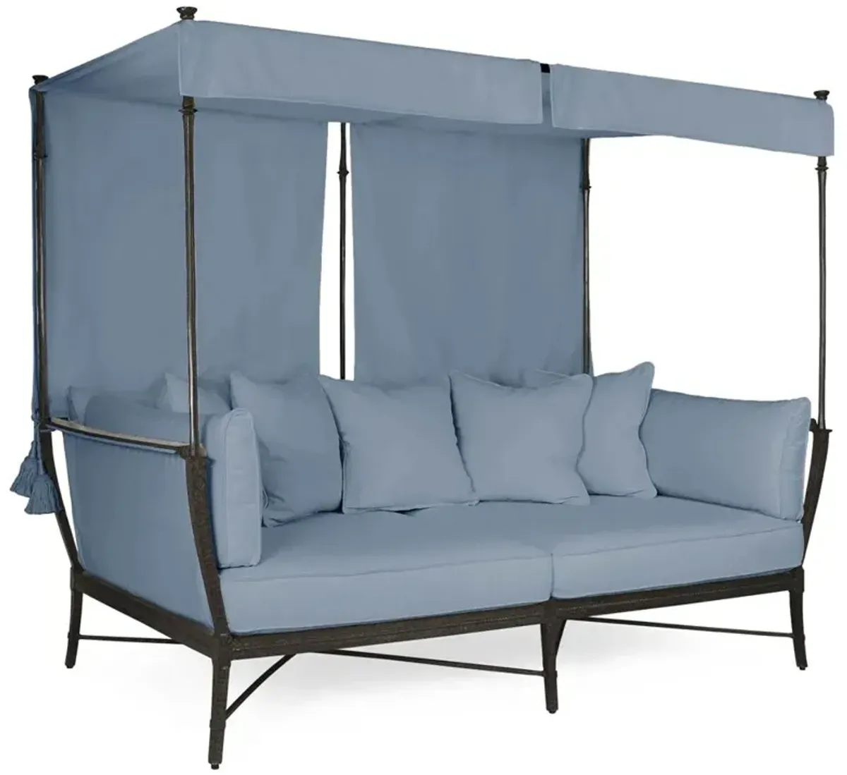 Century Andalusia French Blue Sunbrella Aluminum Outdoor Royal Daybed