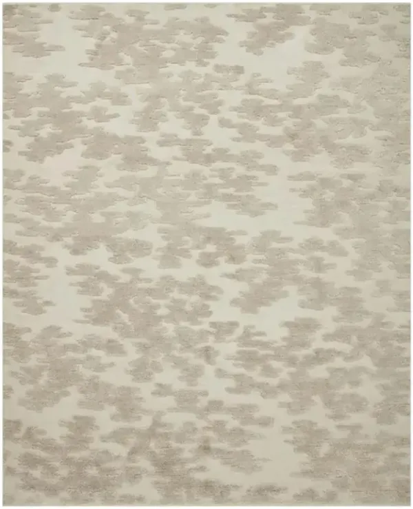 Meliora Modern Classic Beige Wool Patterned Hand Knotted Rug - Sample