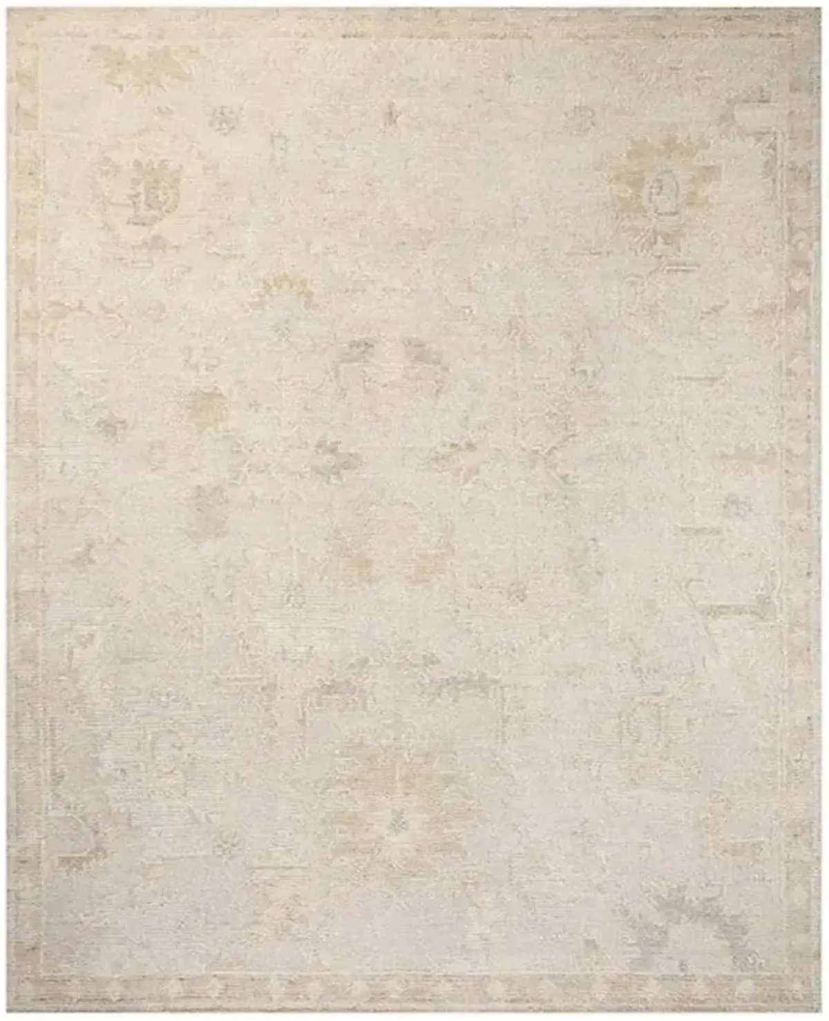Peyton French Country Grey Wool Patterned Hand Knotted Rug - 2'6"x11'6"
