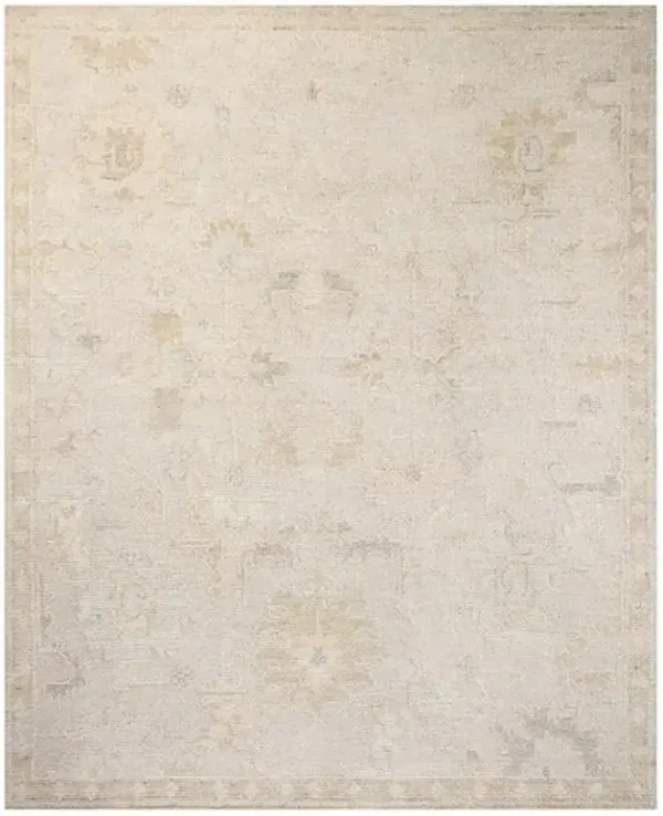 Peyton French Country Grey Wool Patterned Hand Knotted Rug - 2'6"x13'6"