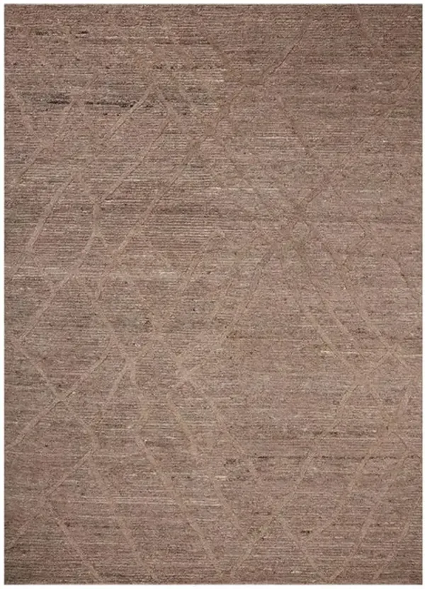 Veylin Modern Classic Mocha Wool Textured Solid Rug - Sample