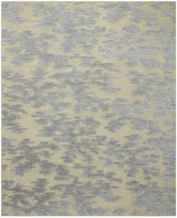 Meliora Modern Classic Grey Wool Patterned Hand Knotted Rug - 2'6"x13'6"