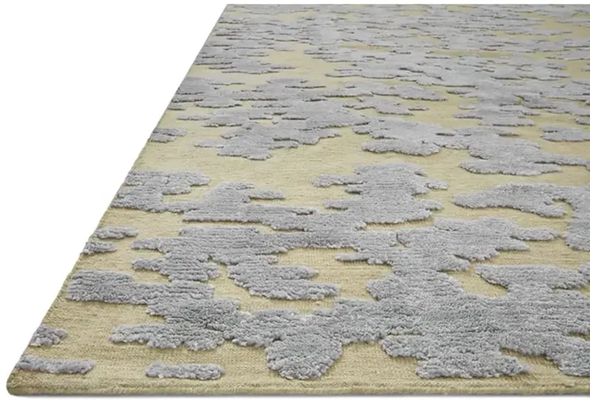 Meliora Modern Classic Grey Wool Patterned Hand Knotted Rug - 4'x6'