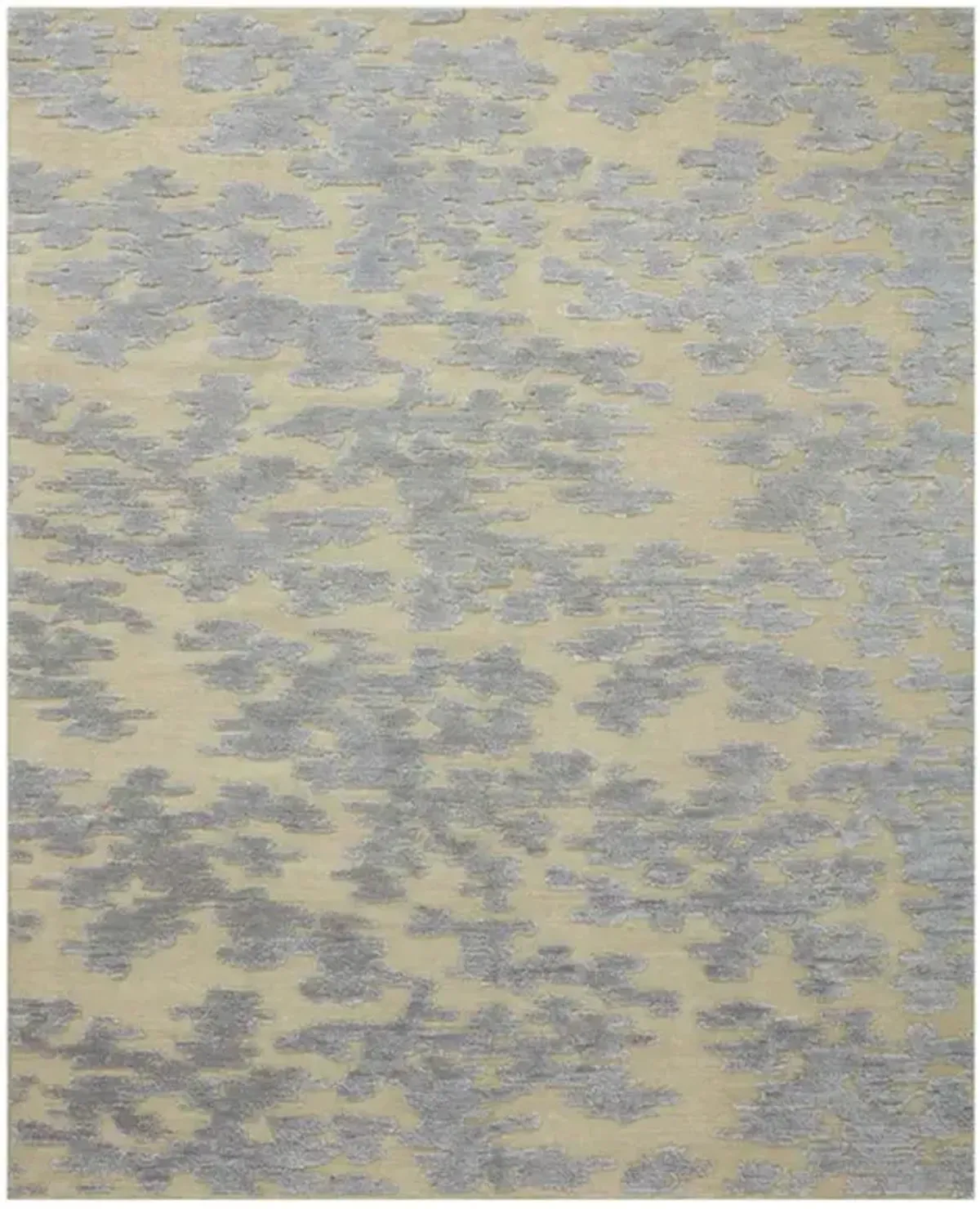Meliora Modern Classic Grey Wool Patterned Hand Knotted Rug - 4'x6'