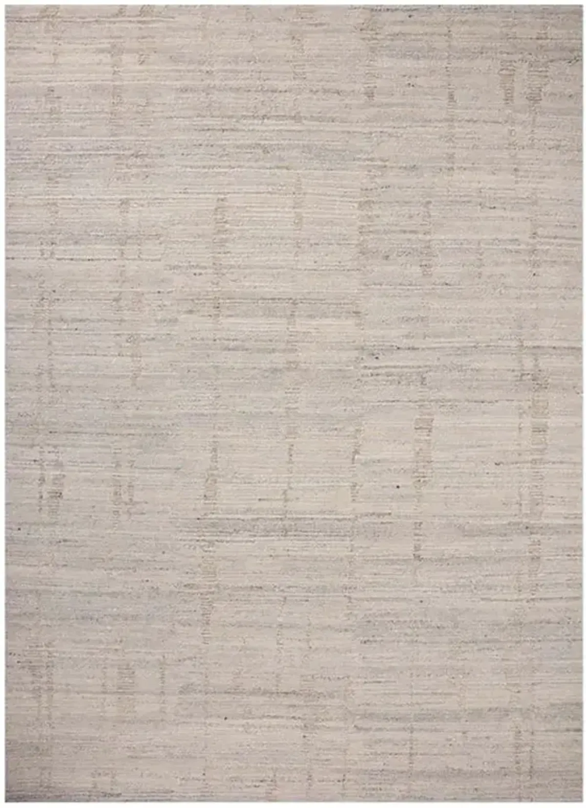 Wystrel Modern Classic Grey Wool Patterned Hand Knotted Rug - 2'6"x9'9"