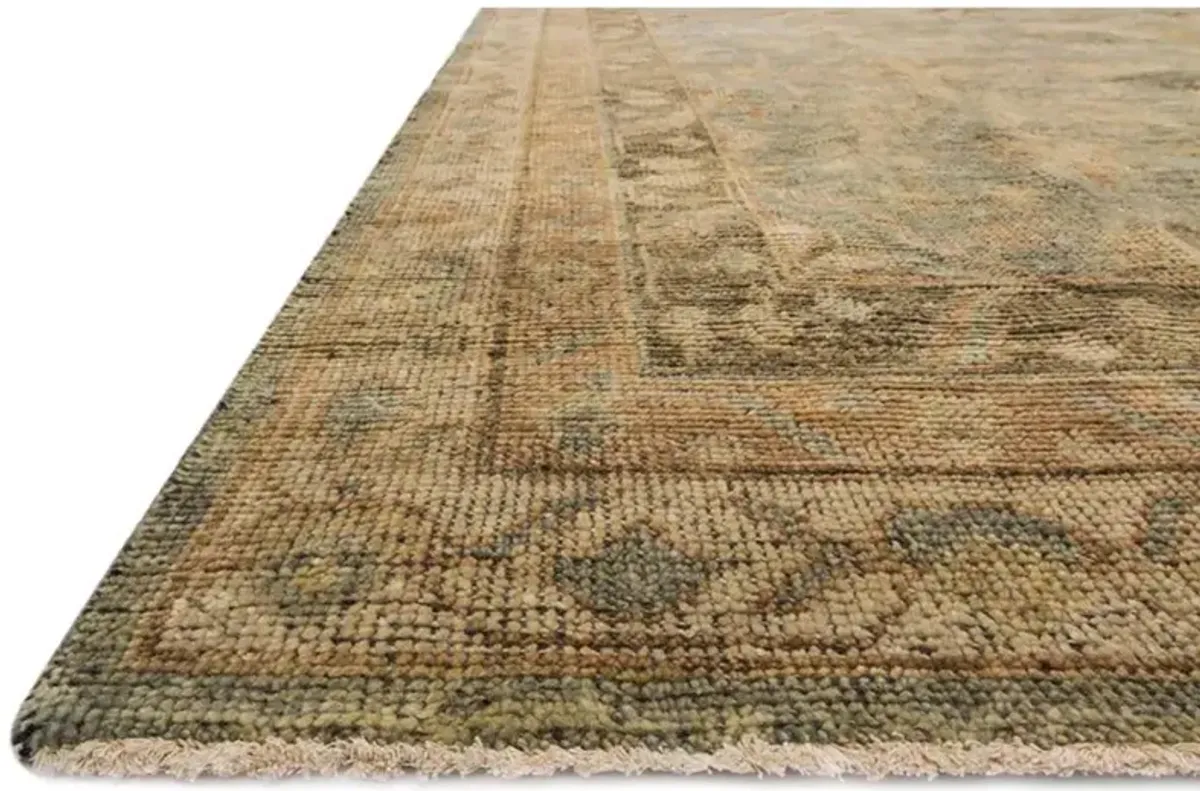Ismael Global Bazaar Brown Wool Oushak Patterned Hand Knotted Rug - 2'9"x10'