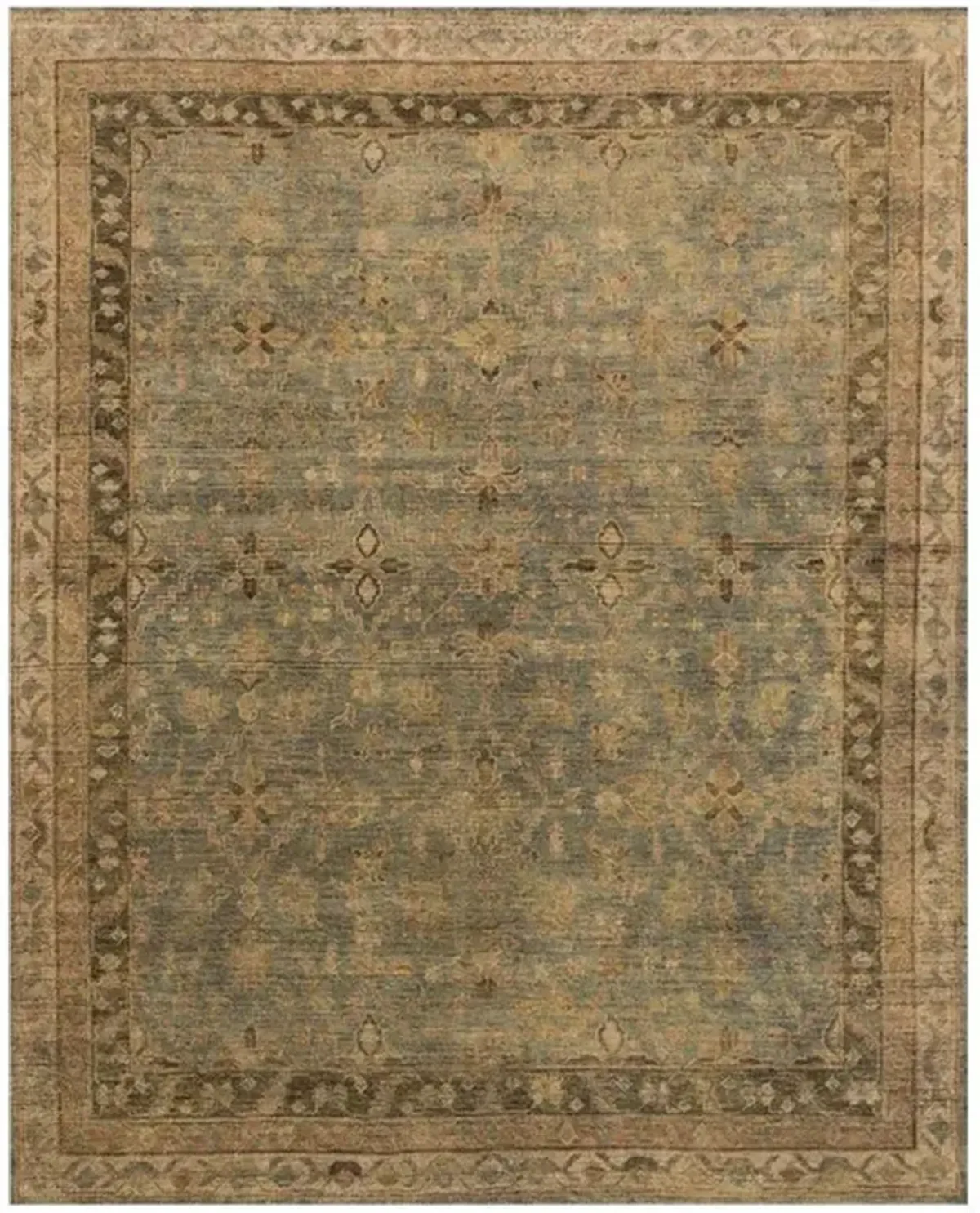 Ismael Global Bazaar Brown Wool Oushak Patterned Hand Knotted Rug - 2'9"x10'