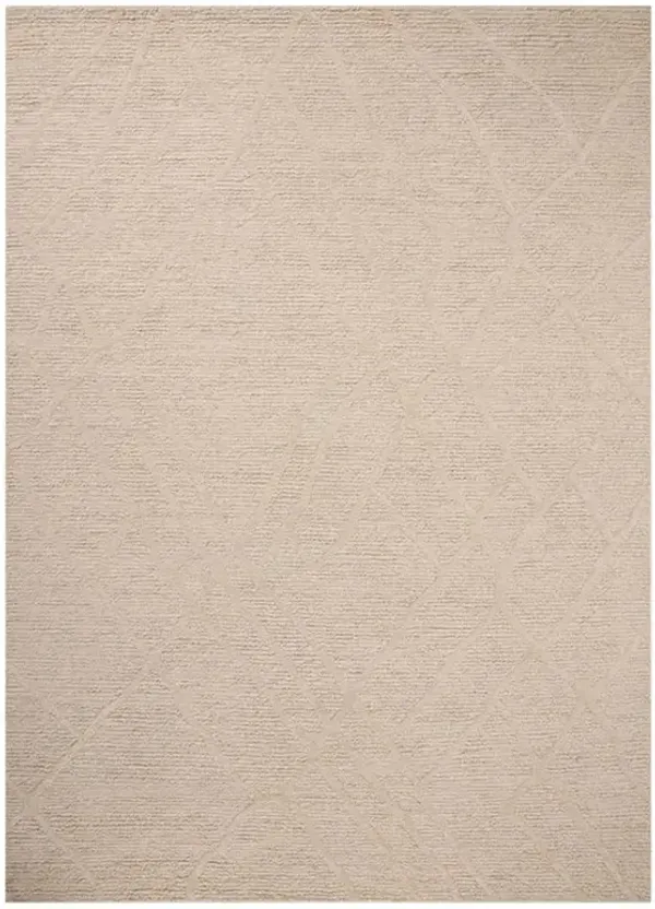 Veylin Modern Classic Ivory Wool Textured Solid Rug - 4'x6'