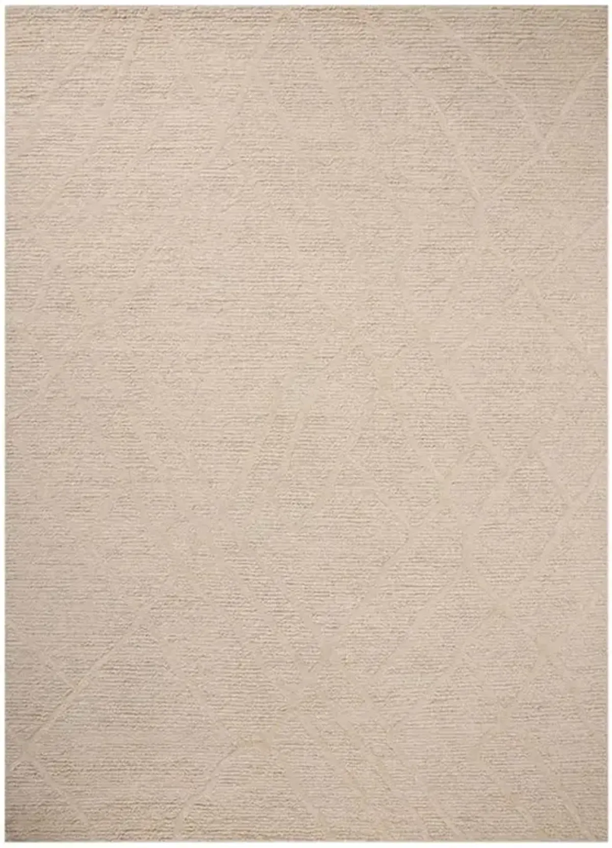 Veylin Modern Classic Ivory Wool Textured Solid Rug - 9'6"x13'6"