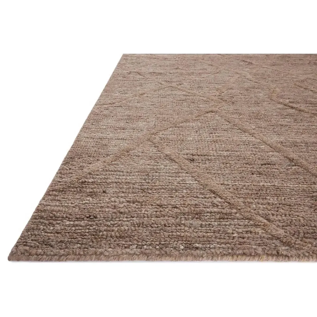 Veylin Modern Classic Mocha Wool Textured Solid Rug - 7'9"x9'9"