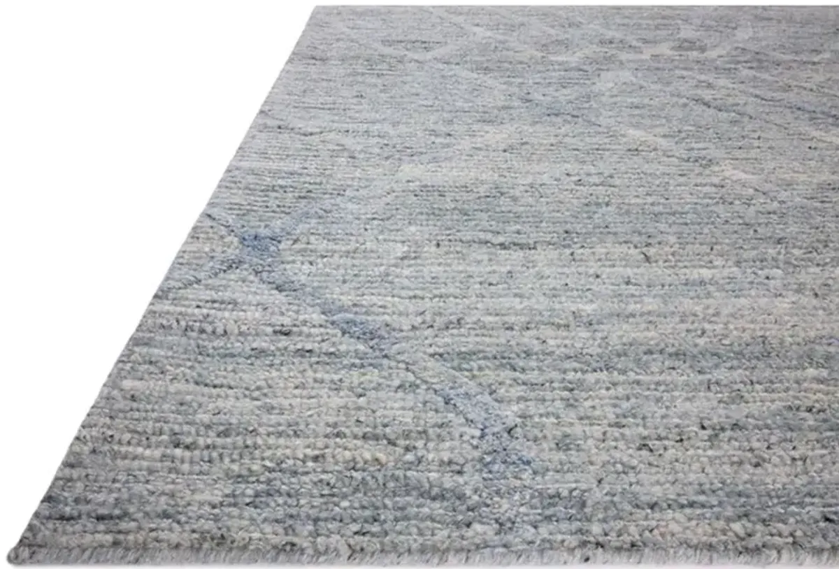 Veylin Modern Classic Sky Wool Textured Solid Rug - 2'6"x8'6"