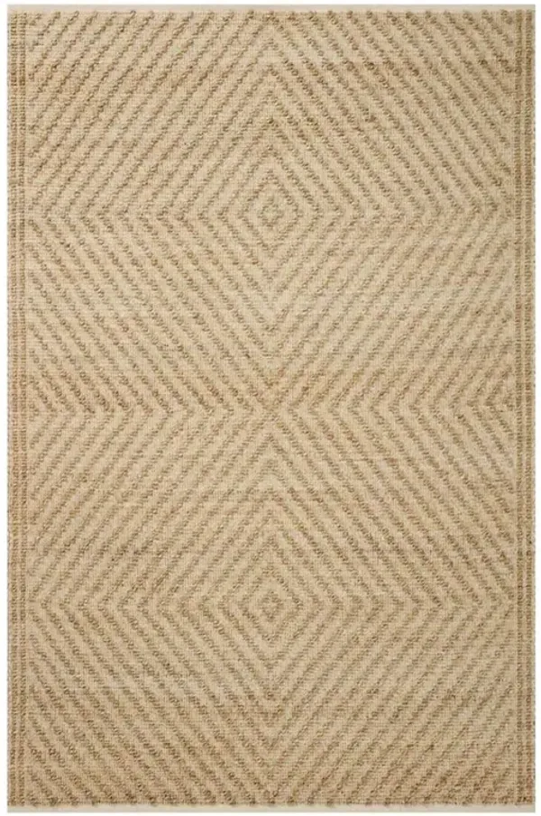 Jorren Coastal Natural Diamond Patterned Jute Rug -9'x12'