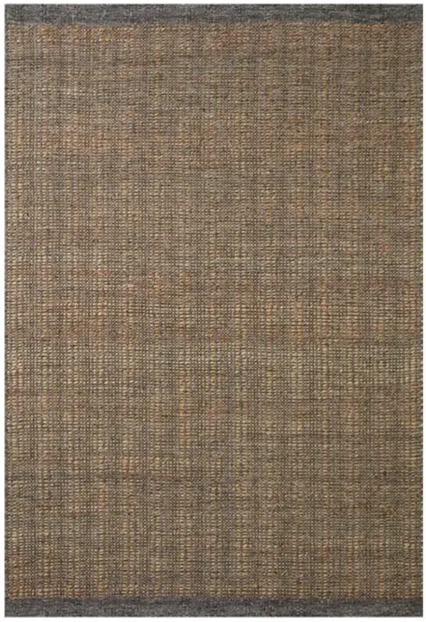 Wrenlow Coastal Charcoal Striped Jute Rug - 3'6"x5'6"
