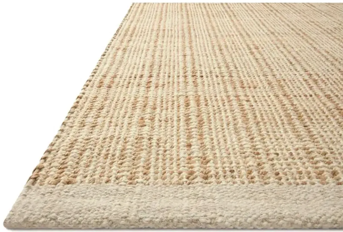Wrenlow Coastal Natural Striped Jute Rug - 2'6"x9'9"