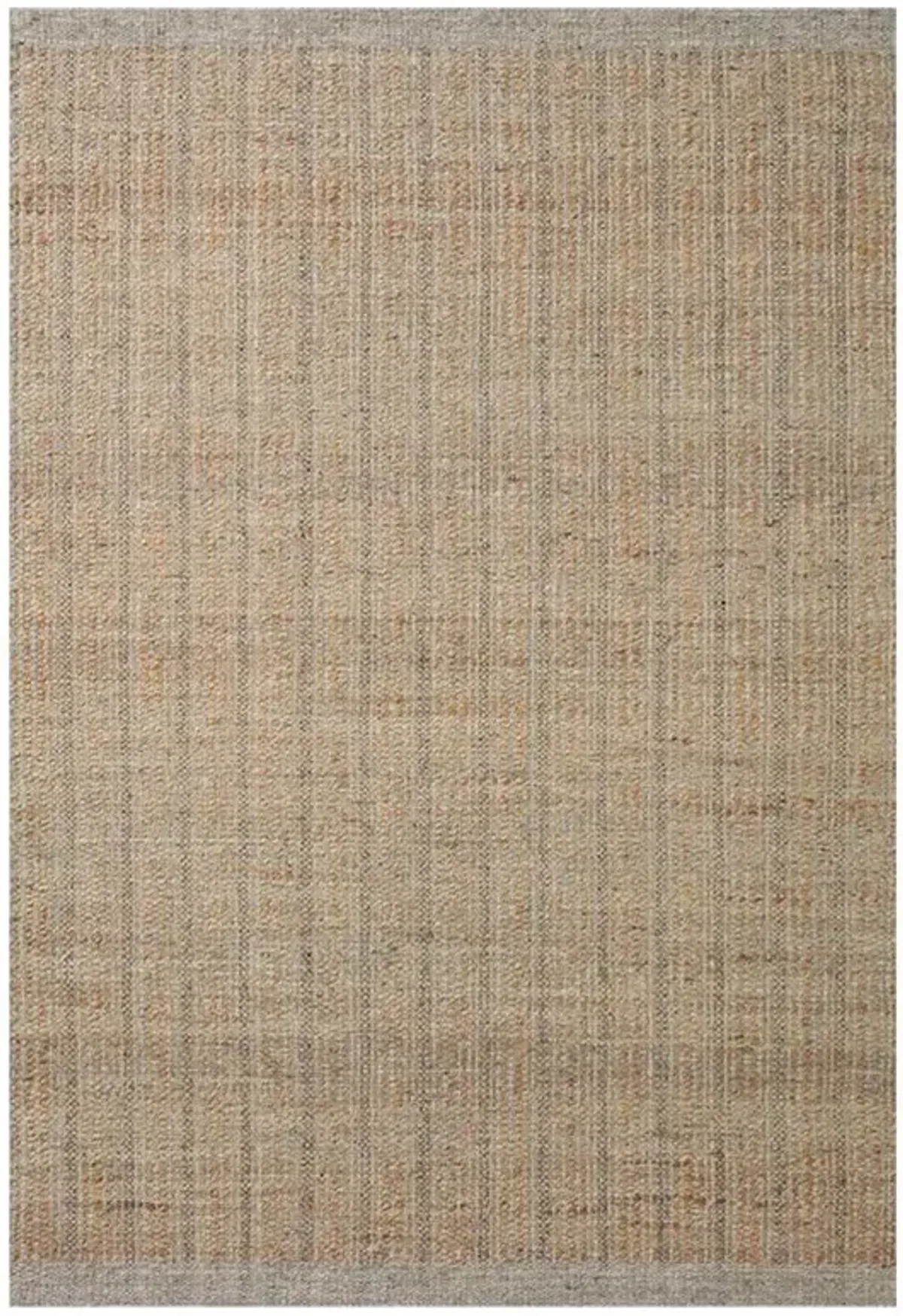Wrenlow Coastal Light Grey Striped Jute Rug - 5'x7'6"