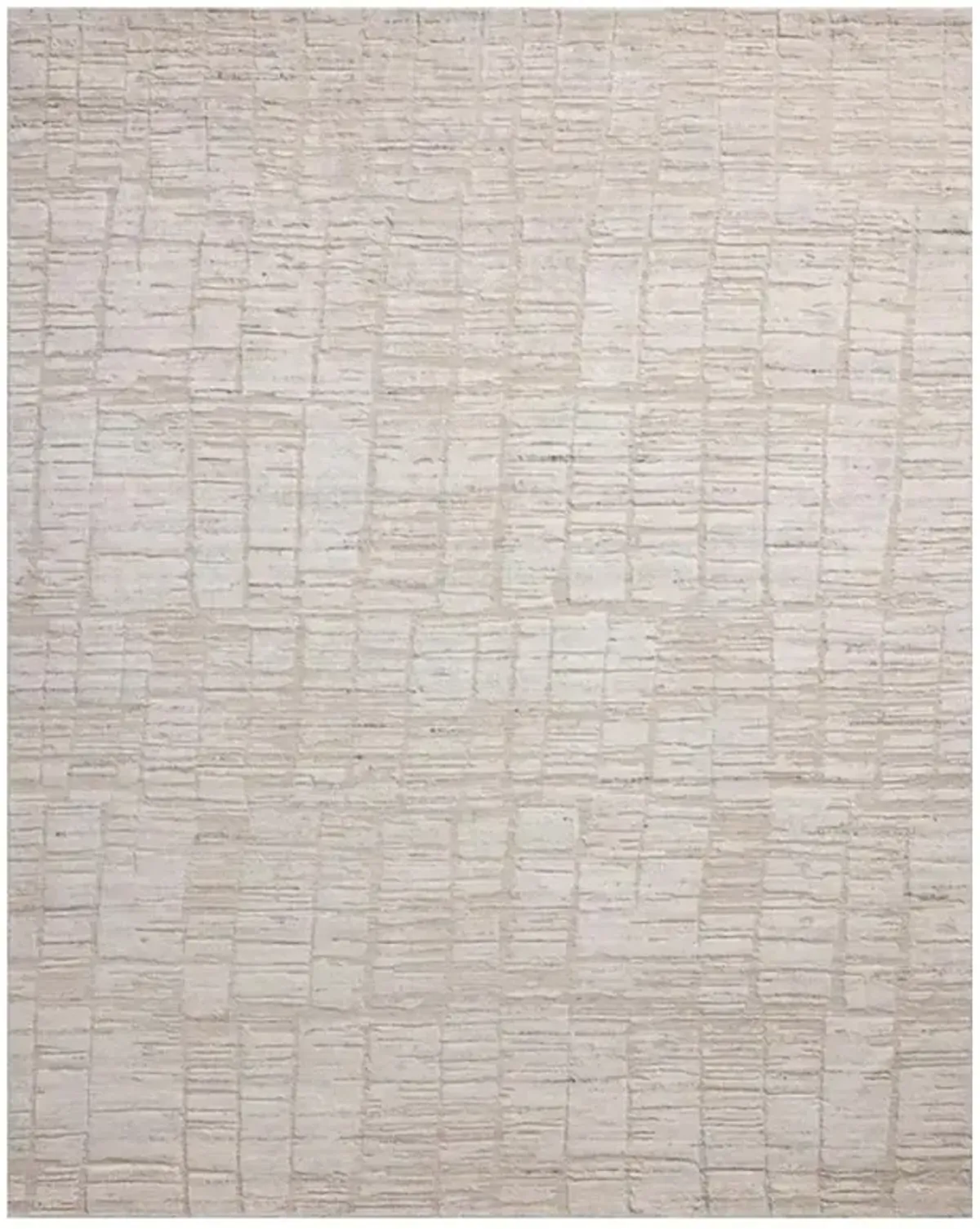 Salem Mid Century Modern White Wool Textured Solid Rug - 11'6"x15'